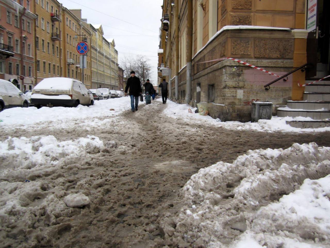 Зима в России грязь слякоть