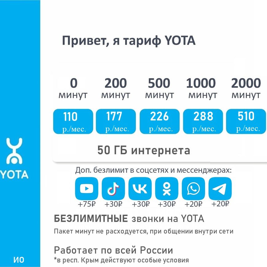 Yota бизнес.