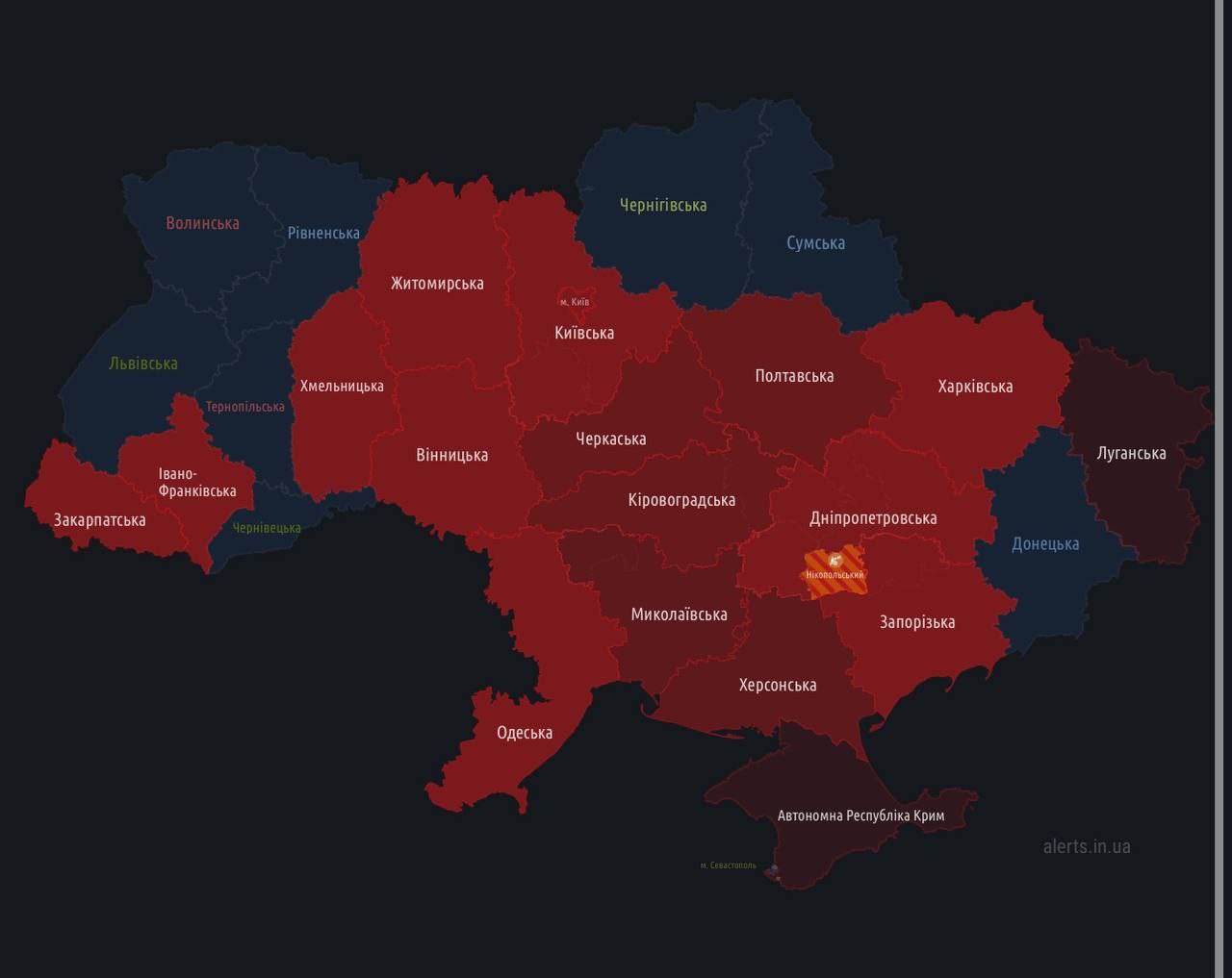 Карта тревоги в россии