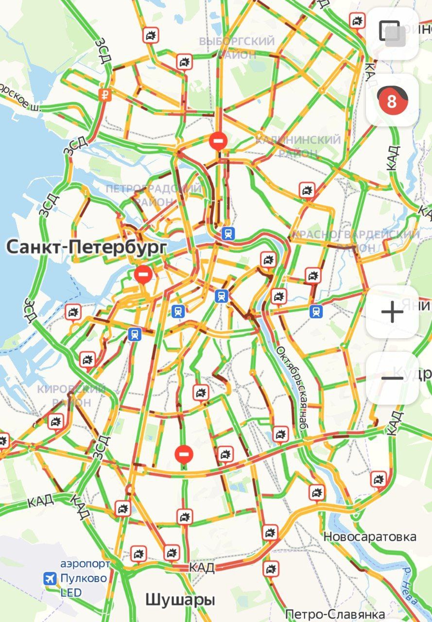 Почему в питере пробки