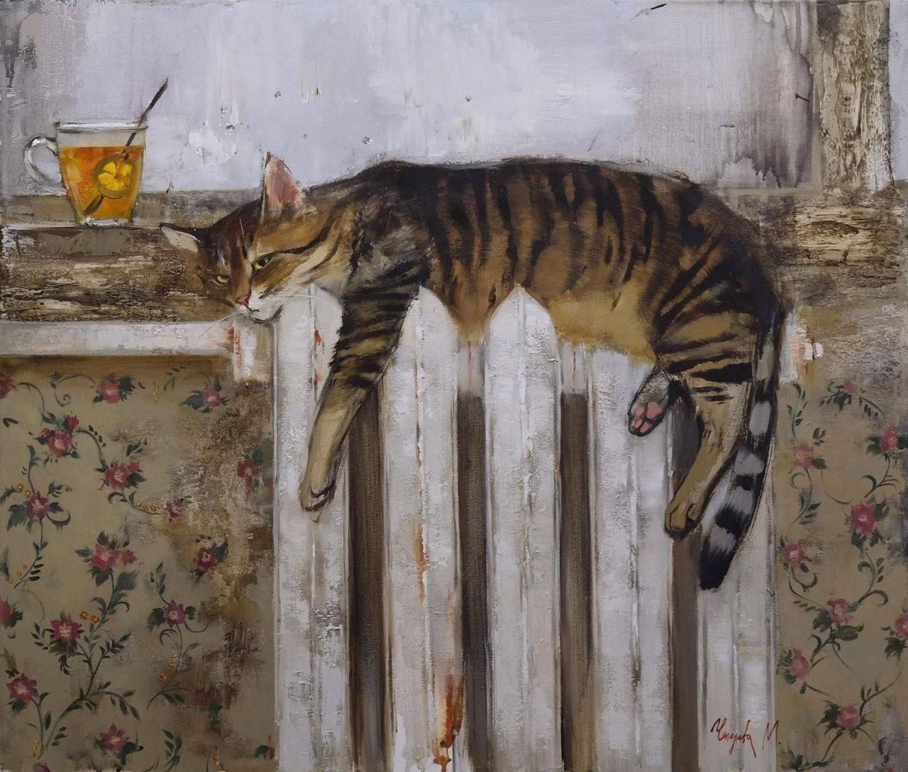 Коты живопись Мария Чепелева